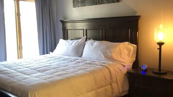 2 bedrooms, in-room safe, iron/ironing board, WiFi