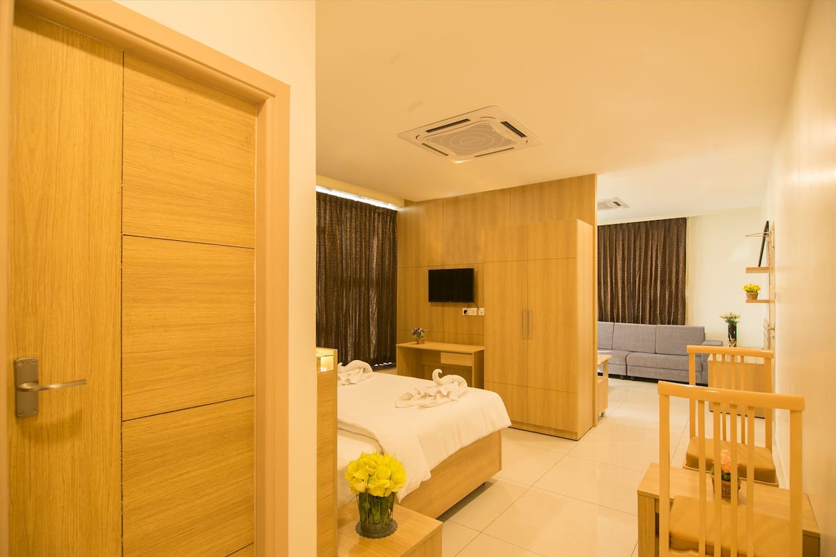 Suite Executive, letti multipli | Biancheria da letto ipoallergenica, con arredamento individuale