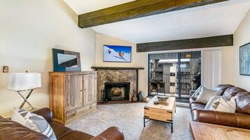 Smart TV, chimenea, reproductor de DVD