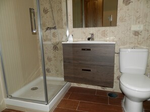 Dusche, Haartrockner, Bidet, Handtücher