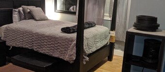 A private work live ADU Queen Suite offered in Northridge 