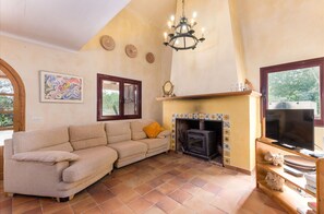 Télévision, cheminée