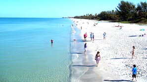 Sun-loungers, beach towels