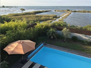 Outdoor pool - Wooden villa facing the sea (Gujan-Mestras)