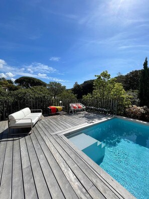 Piscine extérieure, piscine chauffée
