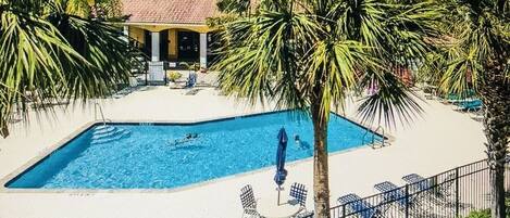 Outdoor pool, a heated pool