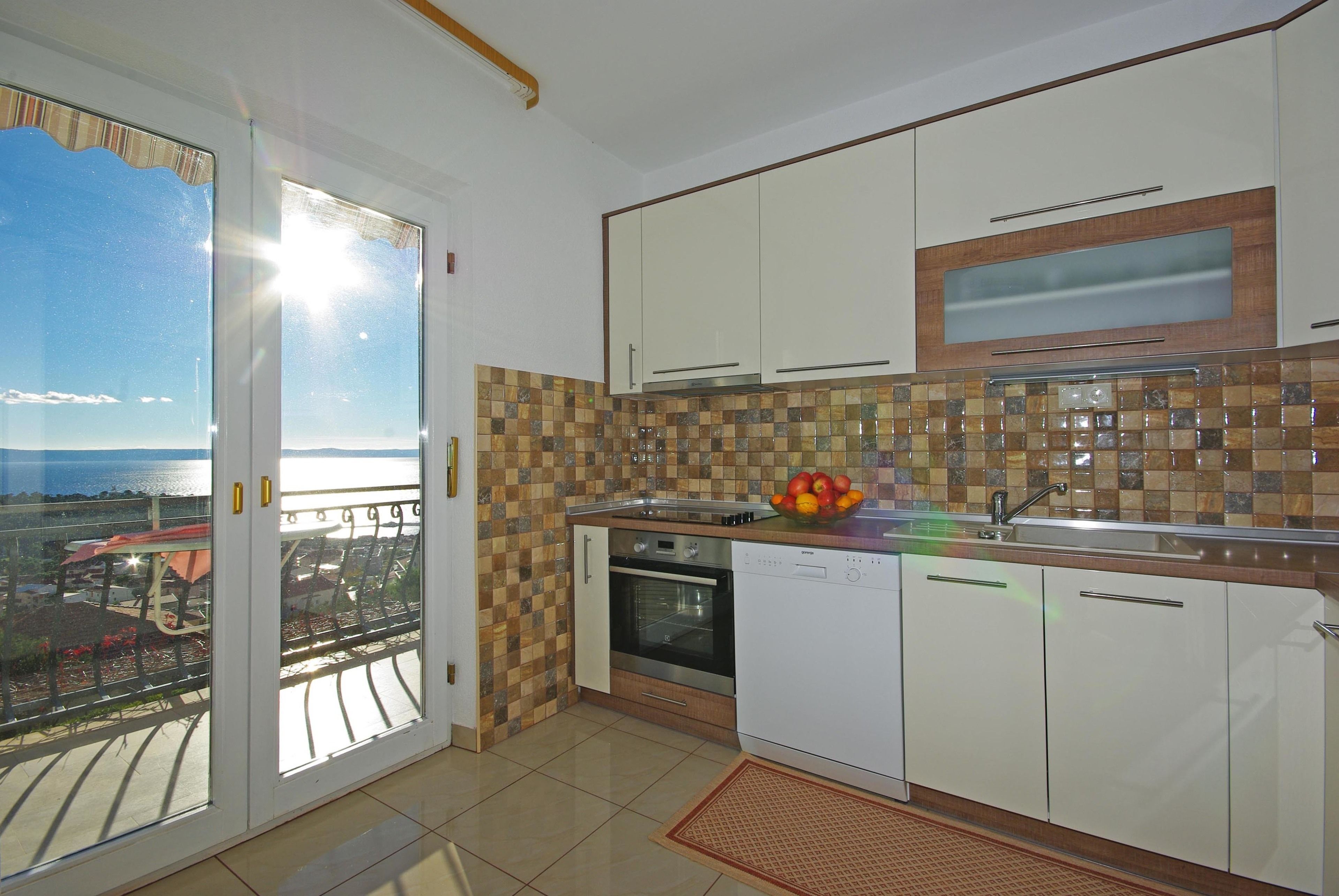 Căn hộ dành cho gia đình, 2 giường đôi, quang cảnh biển | Bếp riêng | Ghế cao cho trẻ em 