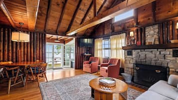 Fireplace, DVD player, offices
