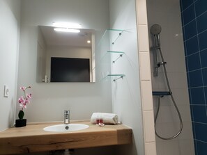 Shower, hair dryer