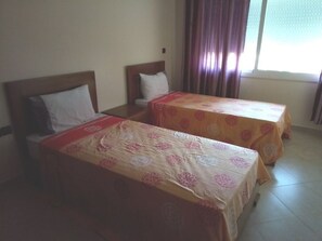 2 bedrooms, bed sheets