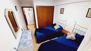 1 bedroom, iron/ironing board, bed sheets