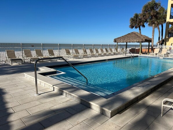 Outdoor pool, a heated pool