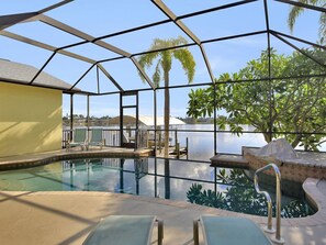 Outdoor pool, a heated pool