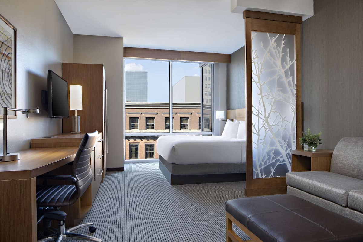 in-room safe, desk, blackout curtains, iron/ironing board