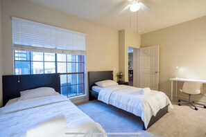 2 bedrooms, iron/ironing board, WiFi, bed sheets