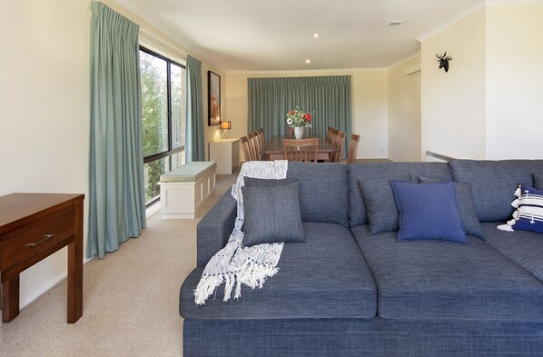 Townhome, 5 Bedrooms, 2 Bathrooms | Living area | Flat-screen TV, fireplace, DVD player