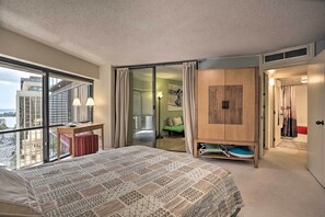 1 dormitorio, tabla de planchar con plancha, Internet y ropa de cama