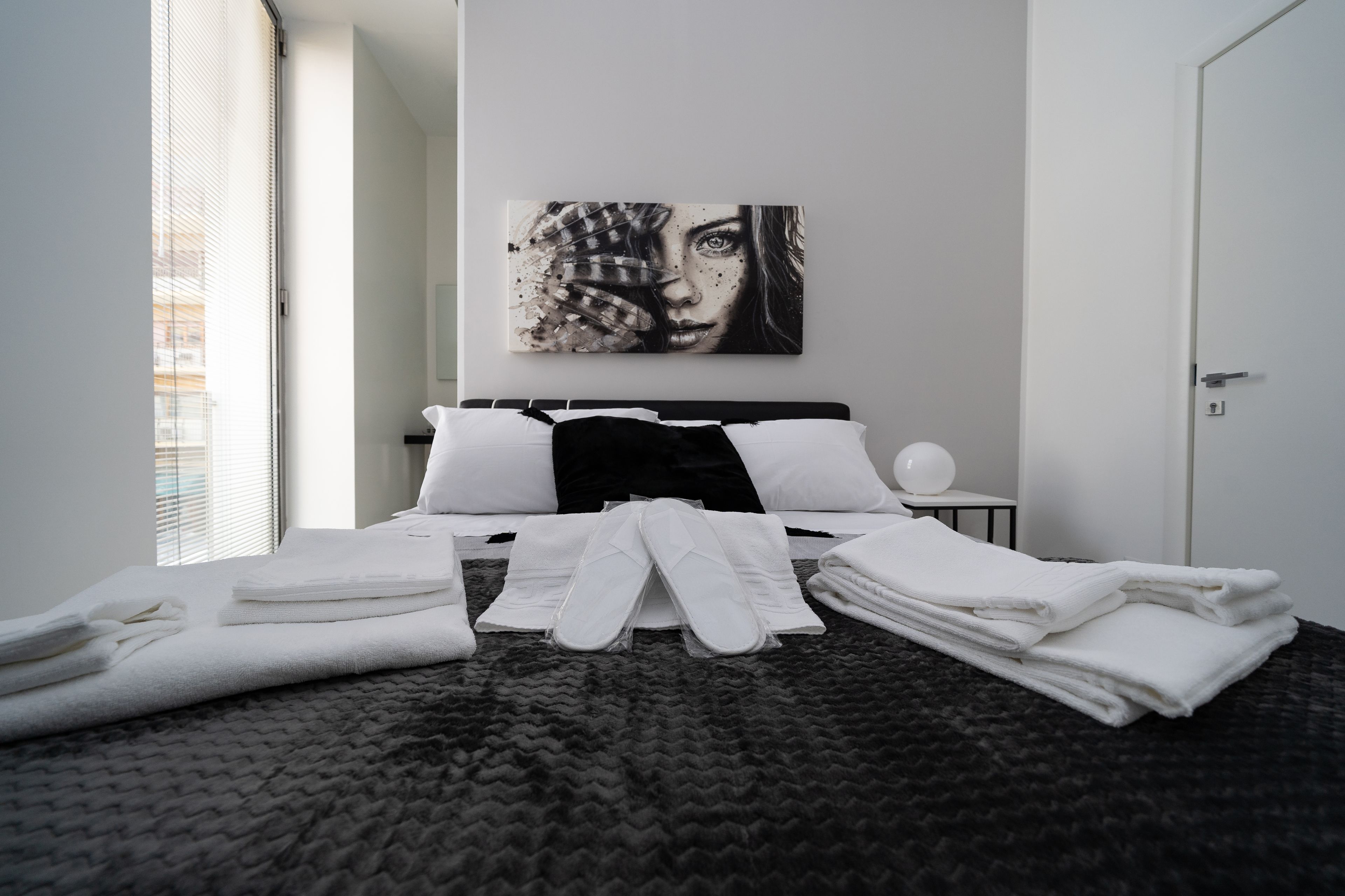 Premium bedding, down comforters, memory foam beds, minibar