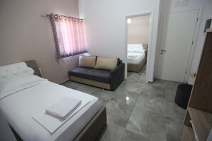 Apartment, 1 Bedroom, Ground Floor | Desk, iron/ironing board, free WiFi, bed sheets - Vila Anhel (Ksamil)