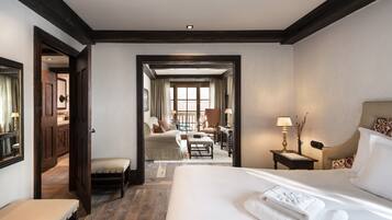 1 غرفة نوم وأغطية فراش متميزة وعناصر مجانية داخل الميني بار