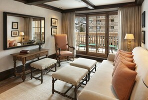 Suite (Bellevarde) | Living area | 20-inch flat-screen TV with digital channels, TV, iPad - Airelles Val d’Isère , Le Brussel's (Val-d'Isere)