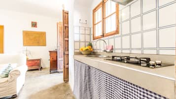 Apartment, 3 Bedrooms, Terrace (Tagomago) | Private kitchen | Full-sized fridge, microwave, stovetop, coffee/tea maker