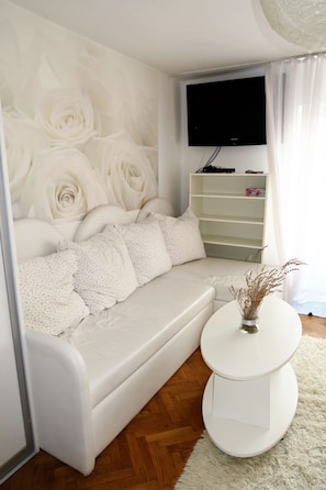 Hypo-allergenic bedding, individually decorated, individually furnished