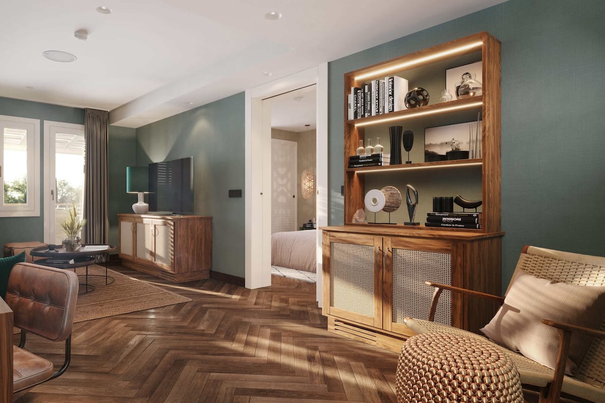 superior bungalow, 1 king bed, terrace | living area | smart tv