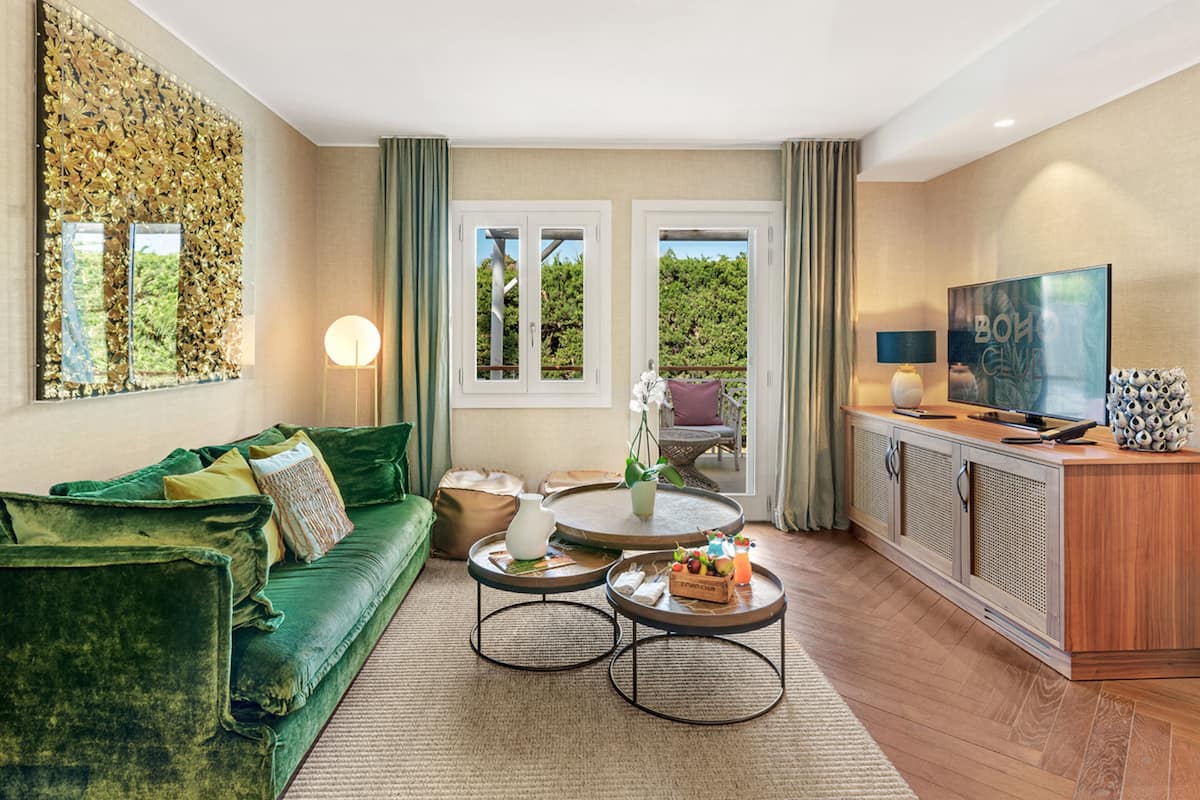 Bungalow Deluxe, 2 habitaciones, Terraza | Sábanas de algodón egipcio y ropa de cama de alta calidad