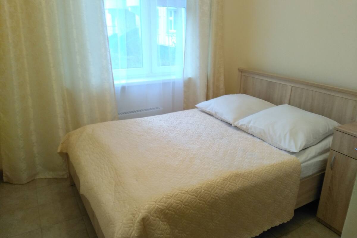 Blackout curtains, iron/ironing board, free WiFi, bed sheets