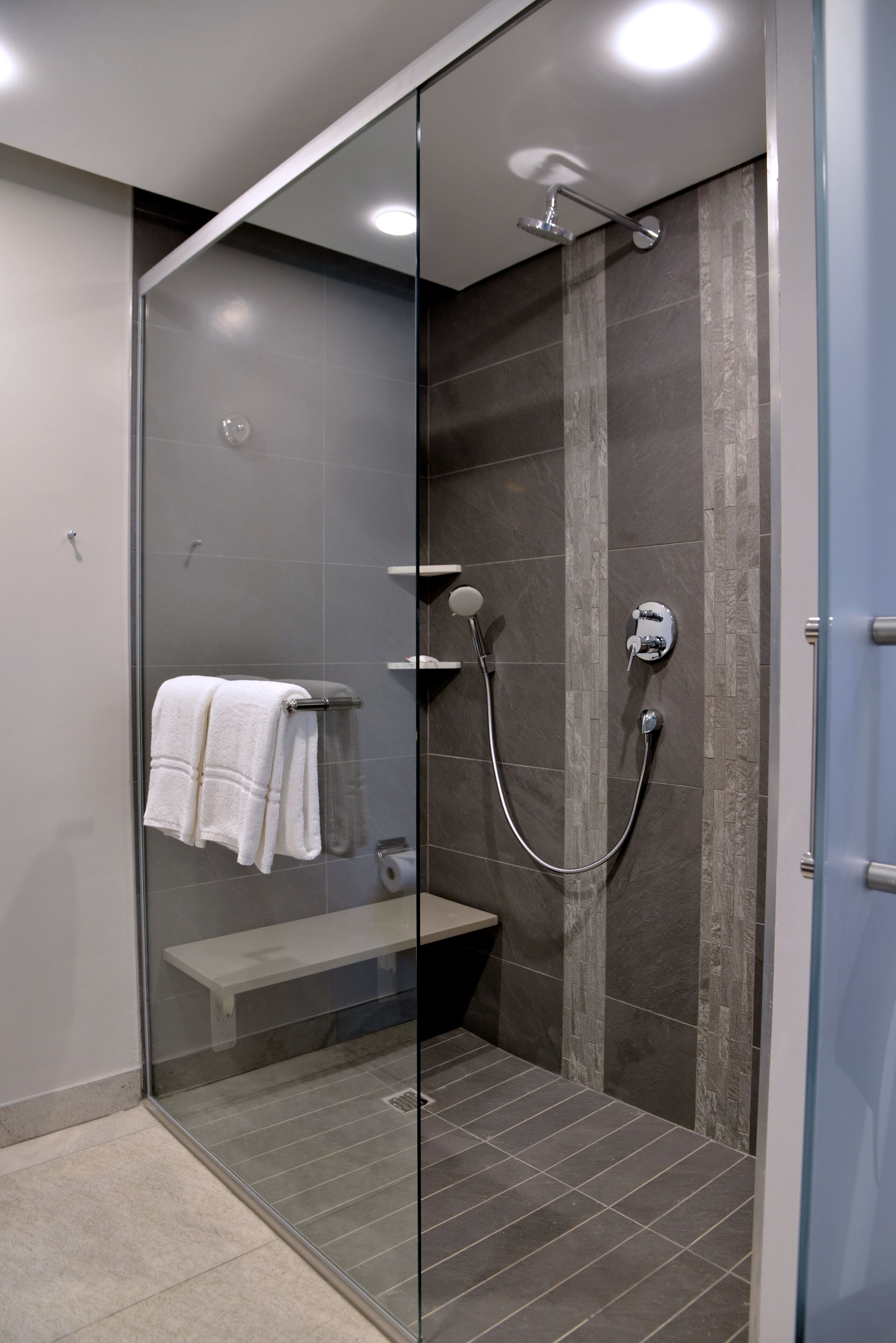 free toiletries, hair dryer, towels