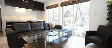 Chalet Confort, 2 chambres | Coin séjour