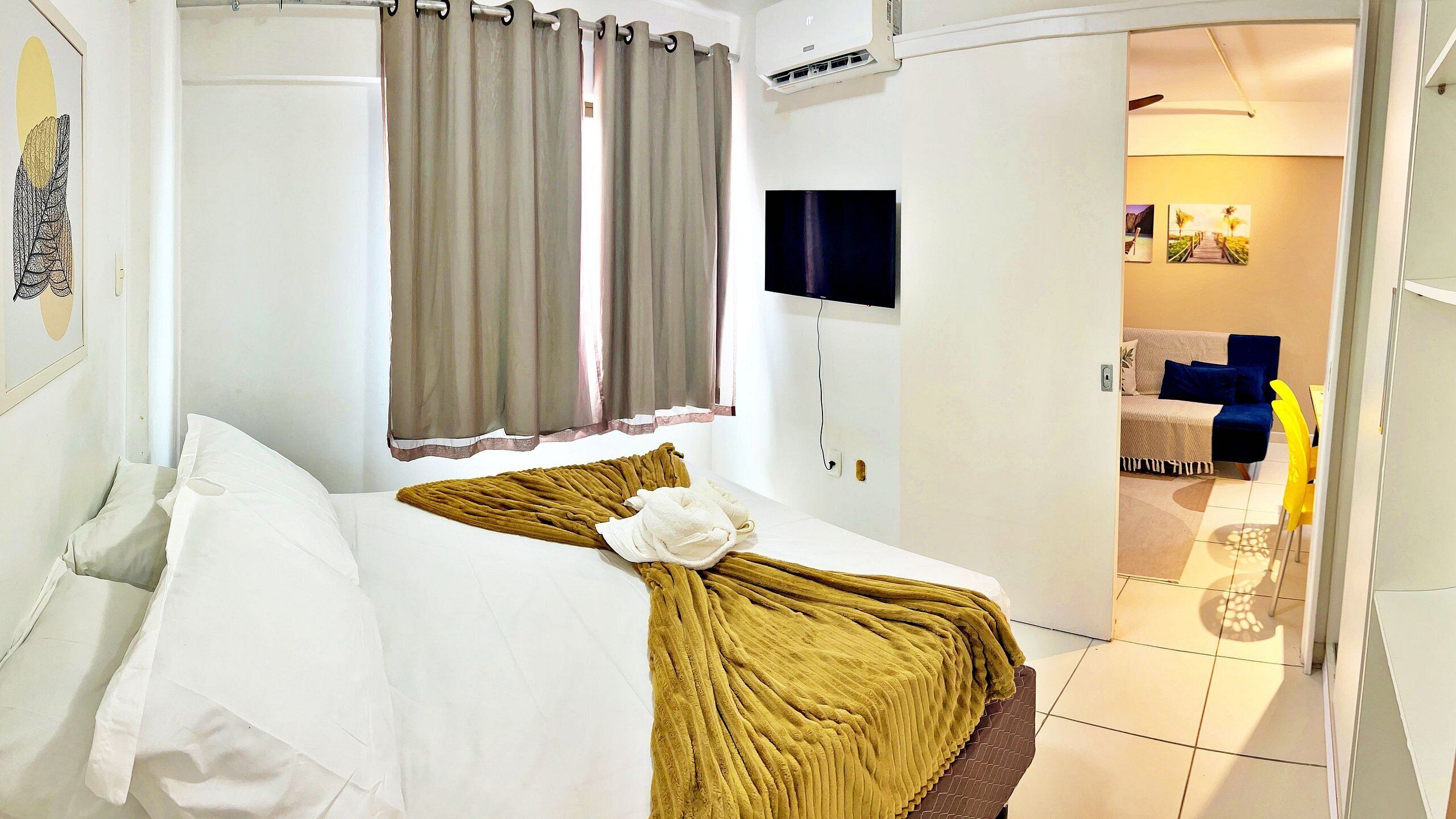 Apartamento | 1 quarto, roupas de cama premium, camas com colchões pillow-top