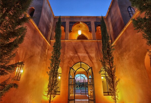 Front of property – evening/night
