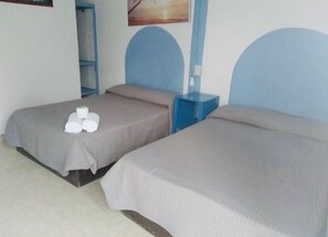 Double Room, 2 Double Beds, Non Smoking | Bed sheets - Hotel Casa Mediterraneo en Punta Perula (Pérula)