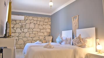 Sábanas de algodón egipcio, ropa de cama de alta calidad y minibar