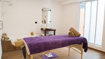 Couples treatment rooms, hot stone massages, deep-tissue massages
