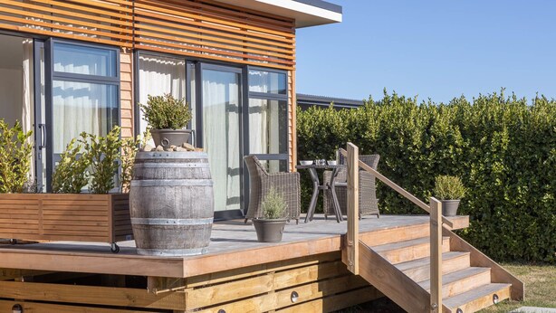 House, 2 Bedrooms (1 Queen, 1 Tri-bunk) | Terrace/patio - Cloud 9 on Tuscan (Martinborough)