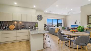 Superior Apartment, Multiple Beds, City View | Living room | 43-inch flat-screen TV with digital channels, TV