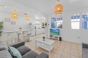 TV, fireplace - Ocean View & walk 5 min to Beach. 2BR big house. (Vieques)