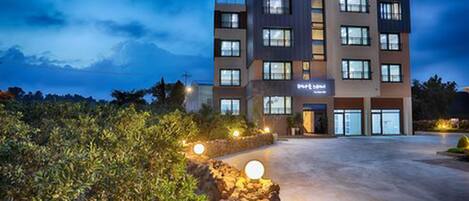 Front of property – evening/night