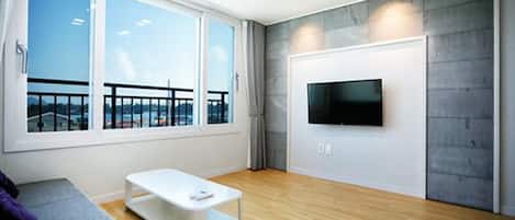 Chambre (15 PY, Hyeonmuam) | Salle de séjour | Téléviseur à écran plat