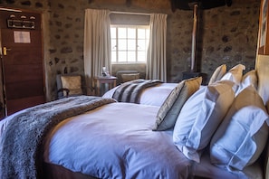 Classic-Bungalow, 2 Einzelbetten | Schreibtisch, kostenloses WLAN, Bettwäsche