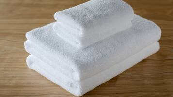 Separate tub and shower, deep soaking tub, rainfall showerhead