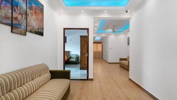 Deluxe Double Room, 1 Queen Bed | In-room safe, blackout curtains, free WiFi, bed sheets