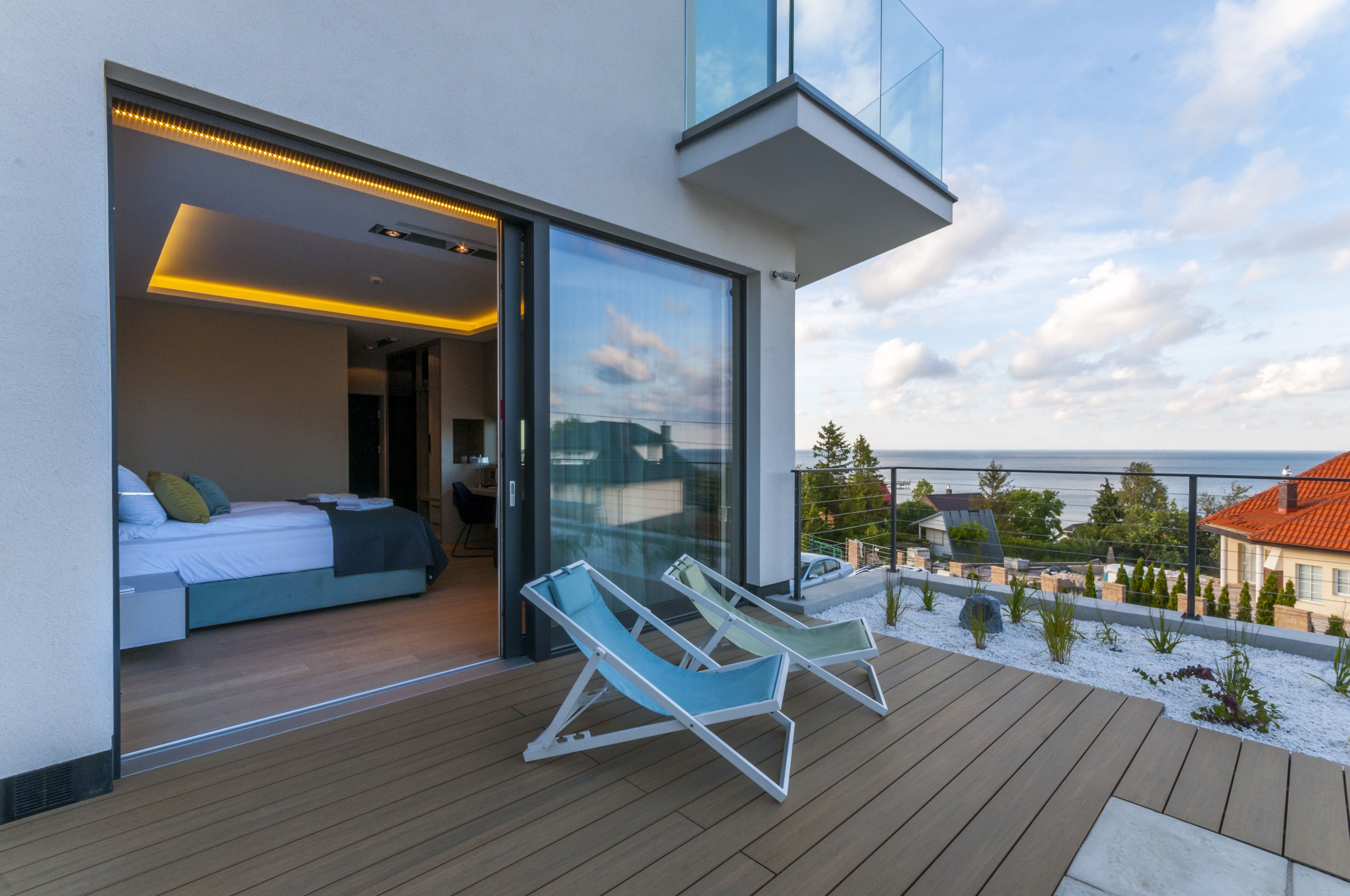 Habitación Premium, 1 cama de matrimonio grande con sofá cama, vistas a la bahía (sea view - 7) | Terraza o patio