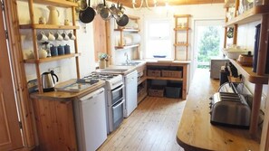 Fridge, microwave, dishwasher, highchair