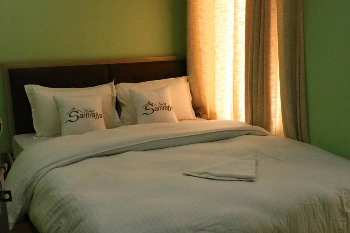 blackout curtains, iron/ironing board, free wifi, bed sheets