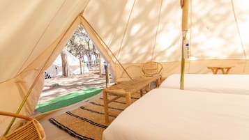 Tent, 2 eenpersoonsbedden | Gratis wifi, beddengoed