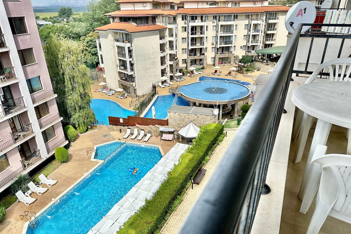 Classic Apartment, Pool View | Balcony view